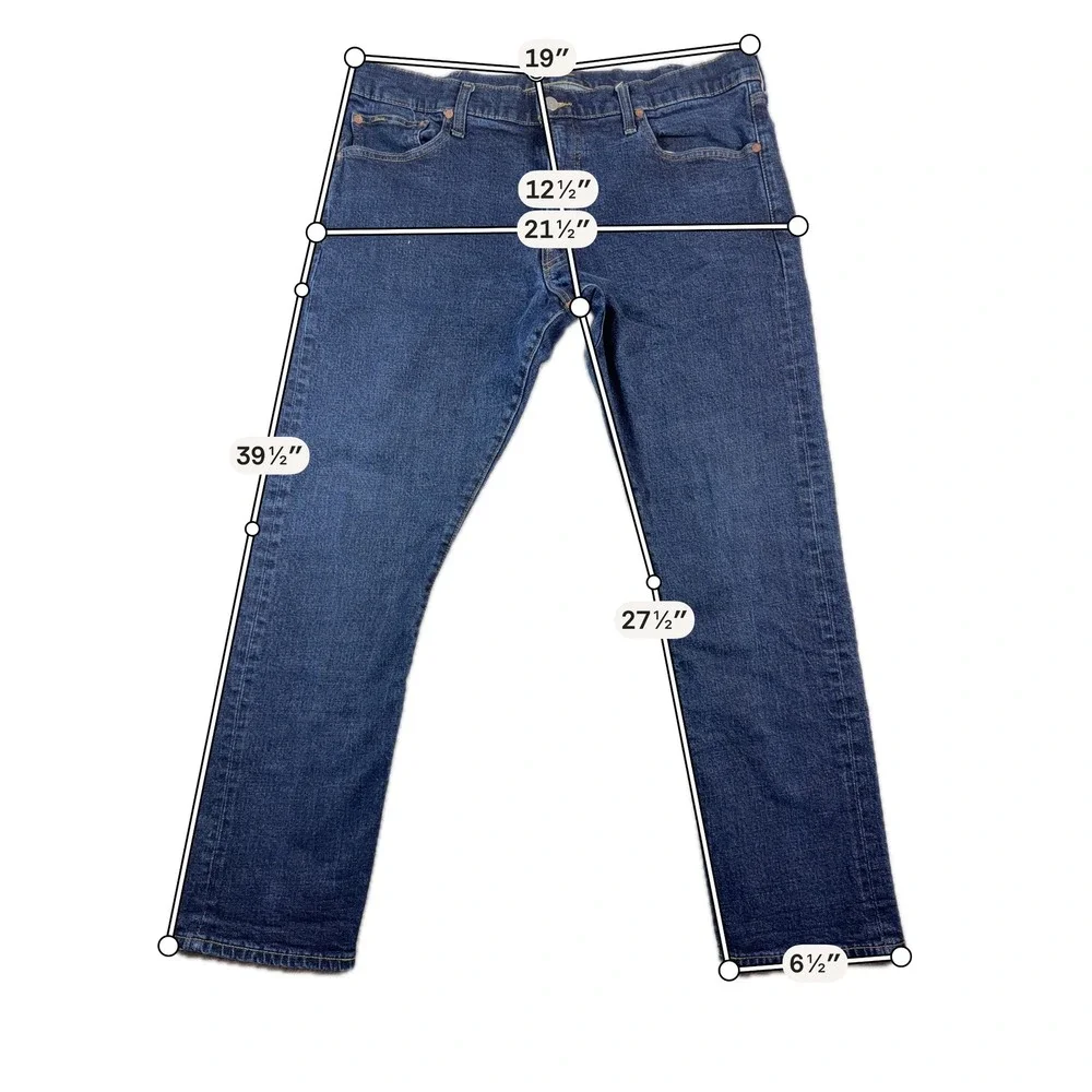 Polo Ralph Lauren Sullivan Slim Jeans Mens 38x30 Blue Dark Wash Straight Leg